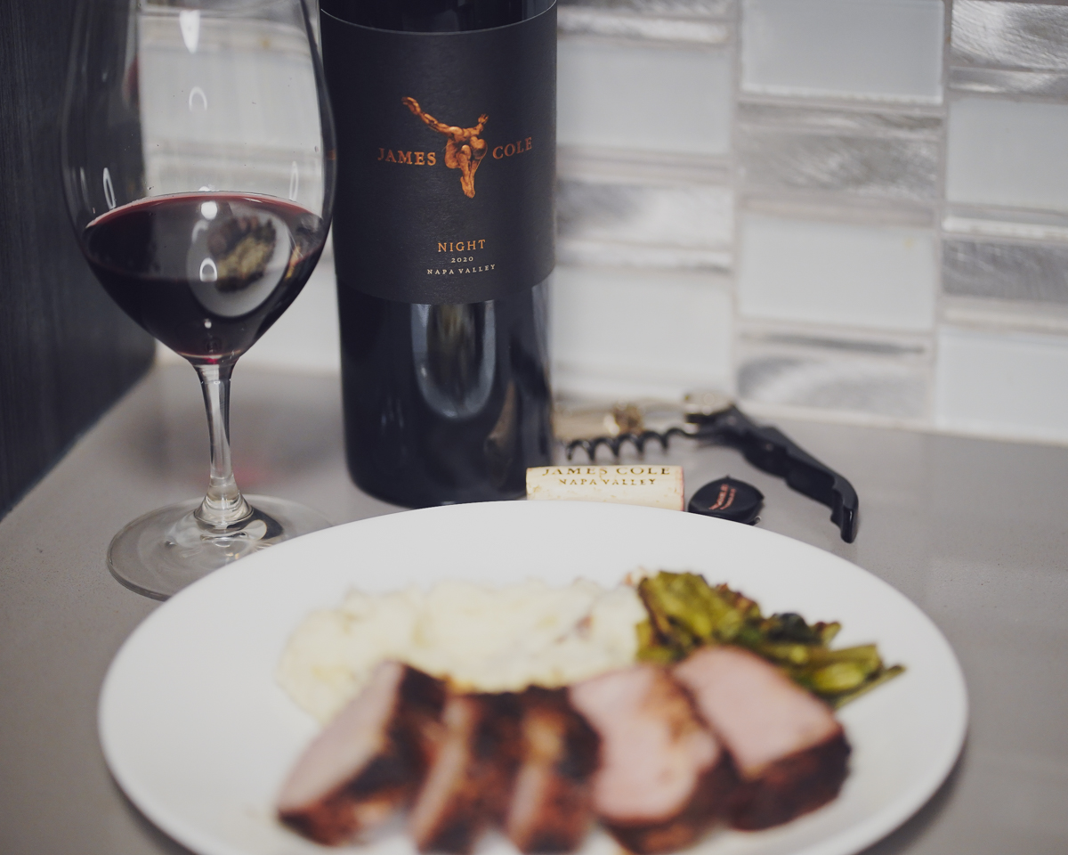 2020 Night paired with Coffee-Rubbed Pork Tenderloin