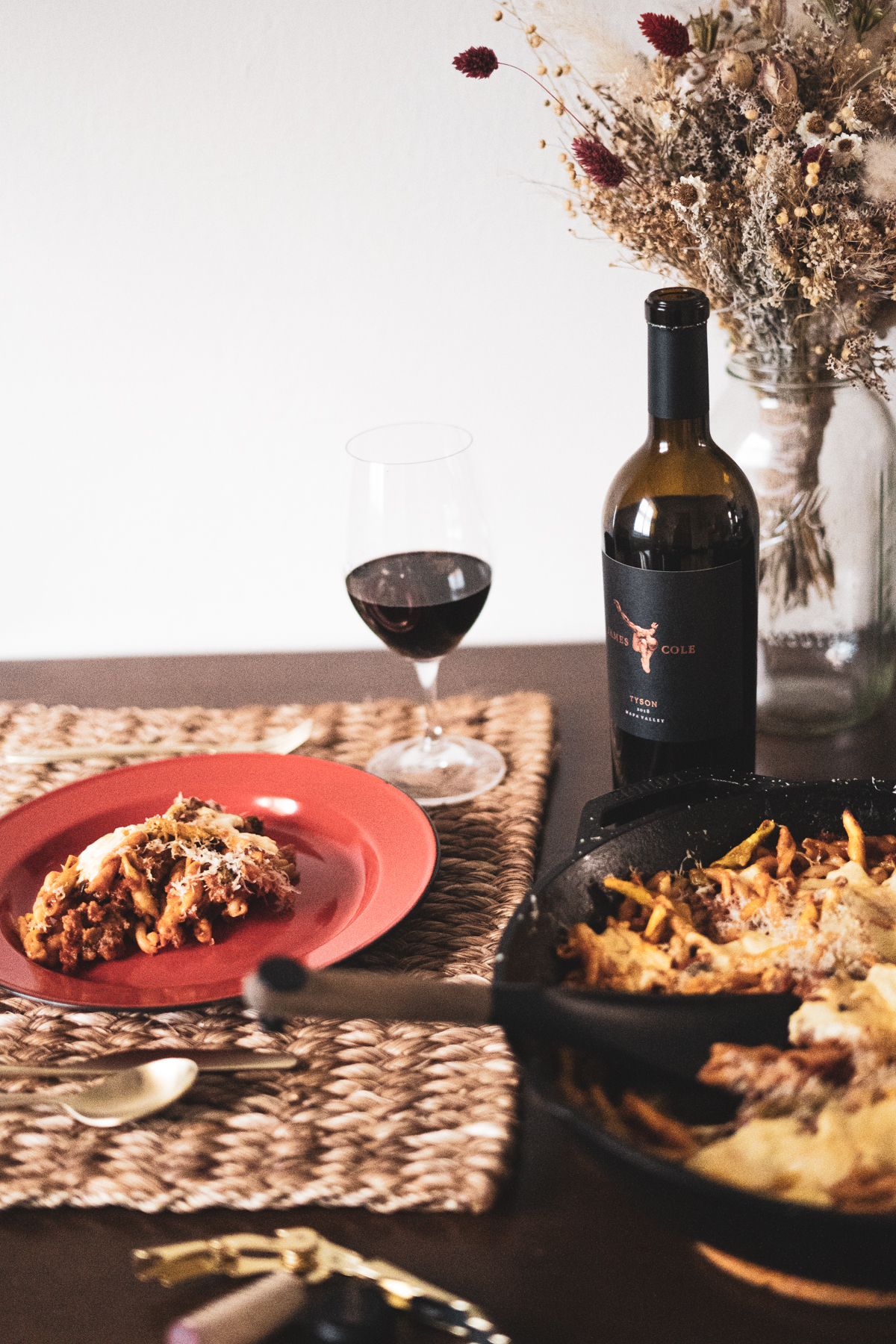 Baked Ziti with James Cole 2018 Tyson Red Wine